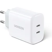 Ugreen charger 2X Usb Type C 40W Power Delivery white 10343  6957303813438