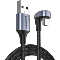 Ugreen Nylon Braided Usb - Type C angled cable 1 m 3 A for players gamers gray 70313 70313-Ugreen  6957303873135