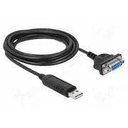 Usb to Rs232 converter D-Sub 9Pin socket,USB A plug 1.8M  Delock-66281 66281