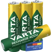 Varta Hr03 Aaa Recharge Accu Power 800 mAh 56703 Rechargeable batteries 4 pcs Green  56703101404 4008496550616 Balvatakm0006
