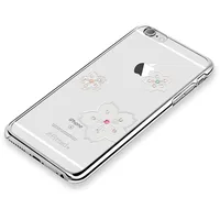 X-Fitted Aizmugurējais Plastikata Apvalks ar Swarovski Kristāliem Priekš Apple iPhone 6 / 6S Sudrabs Atplaukst  P6Fhs 6925060302564