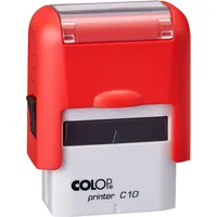 Zīmogs Colop Printer C10, sarkans korpuss, zils spilventiņš  650-03694 9004362529644