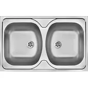 2-Bowl steel sink - overlay  Zm5 0200 5907650845782 Wlononwcr1475