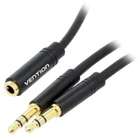 2X 3.5Mm Audio Cable 0.3M Vention Bbuby Black  6922794740945 056455