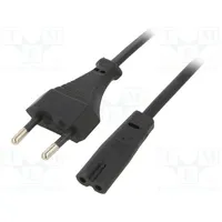 Cable 2X0.75Mm2 Cee 7/16 C plug,IEC C7 female Pvc 1.8M  Pc-184-Vde