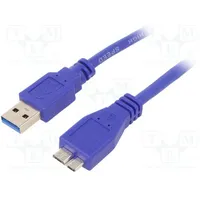 Cable Usb 3.0 A plug,USB B micro plug 3M blue Cablexpert  Ccp-Musb3-Ambm-10