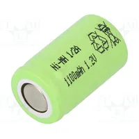 Re-Battery Ni-Mh 1/2A 1.2V 1100Mah Ø16.3X27.4Mm  Accu-1/2A110/Jjj J-1/2A1100