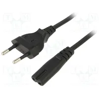 Cable 2X0.75Mm2 Cee 7/7 E/F plug,IEC C7 female Pvc 1.8M  Sunny-C7E18 C7E18