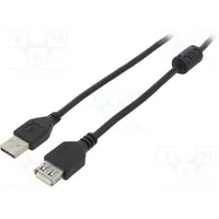 Cable Usb 2.0 A socket,USB plug gold-plated 1.8M black  Ccf-Usb2-Amaf-6