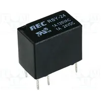 Relay electromagnetic Spdt Ucoil 24Vdc Icontacts max 1A Pcb  Rsy-24