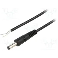 Cable 1X0.5Mm2 wires,DC 4,8/1,7 plug straight black 0.5M  P48-Tt-C050-050Bk