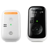 Motorola  Audio Baby Monitor Pip11 Backlit Lcd display Night light Room temperature monitoring Adjustable C and F reading Two-Way talk Rechargeable parent unit Dect Wireless Technology White/Black 505537471238 5055374712382
