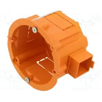 Enclosure junction box Ø 60Mm Z 45Mm plaster embedded orange  Jx-Pk-60Lm-Or Pk-60Łm Orange