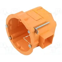 Enclosure junction box Ø 60Mm Z plaster embedded deep  Jx-Pk-60/60Lg-Or Pk-60/60Łg Orange