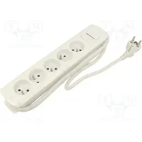 Extension lead 3X1.5Mm2 Sockets 5 white 1.8M 16A  Qoltec-50276 50276