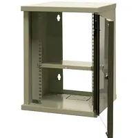 Emiternet Single hanging cabinet 10 9U, sheet metal/glass doors, 325330X445Mm Width/Depth/Height Em/Soho-9U  5906764105454 Szaemiwis0039