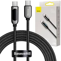 Baseus Usb Type C cable - 100W 20V  5A Power Delivery with display screen power meter 2M black Catsk-C01 6953156206595 028761