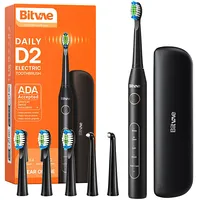 Sonic toothbrush with tips set and travel case D2 Black  6973734202276 050694