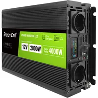 Strāvas pārveidotājs Green Cell Powerinverter Lcd 12 V 2000 W/4000 W Pure Sine Wave  Invgc12P2000Lcd 5904326374560