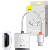 Baseus Lite Series Hdmi to Vga adapter with audio White Wkqx010102  6932172606176 033809