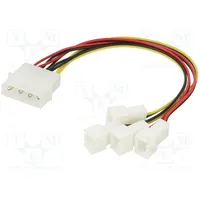Wire for fan supplying Plug straight 0.15M splitter 4X  Ak-Cb001