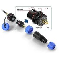Quwireless Outdoor power socket  plug - 4 Pin set, Qups4 230515385114