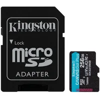Kingston 256Gb microSDXC Canvas Go Plus 170R A2 U3 V30 Card  Adp, Ean 740617301250