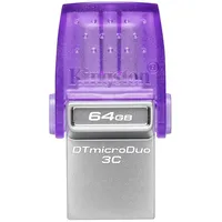 Kingston 64Gb Datatraveler microDuo 3C 200Mb/ s dual Usb-A  Usb-C, Ean 740617328219