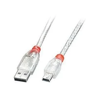 Cable Usb2 A To Mini-B 0.2M/Transparent 41780 Lindy  4002888417808