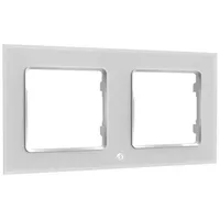 Switch frame double Shelly White  062291