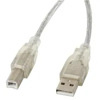Cable Usb 2.0 Am-Bm 3M Ferryt transparent  Aklagku00000004 5901969413564 Ca-Usba-12Cc-0030-Tr