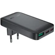 Acefast A100 tīkla lādētājs  65W Gan Usb-C, Usb-A melns 6974316283492 85044030