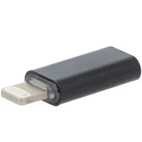 Adapter Apple Lightning plug,USB C socket black Cablexpert  A-Usb-Cf8Pm-01