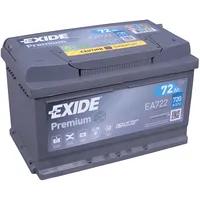 Akumulators Exide Premium Ea722 12V 72Ah 720AEn 278X175X175 0/1  K-Ea722 3661024034289