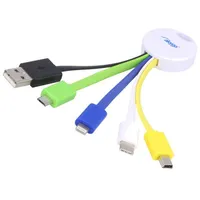 Akyga adapter cable Ak-Ad-51 Usb 5In1 A  type C micro B mini Thunderbolt 5901720134882