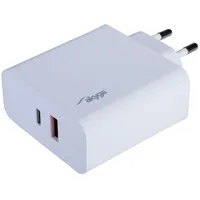 Akyga wall charger Ak-Ch-15 65W Usb-A  Usb-C Quick Charge 3.0 5-20V 1.5-3.25A white 5901720137142