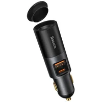 Baseus Share Together Fast Charge Car Charger with Cigarette Lighter Expansion Port, Usb  Usb-C 120W Gray Ccbt-C0G 6953156206694