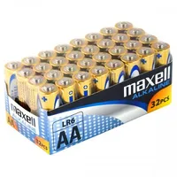Bataa.alk.mx32 Lr6/Aa baterijas 1.5V Maxell Alkaline Mn1500/E91 iepakojuma 32 gb.  3100000528256
