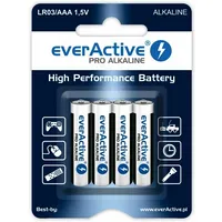 Bataaa.alk.eap4 Lr03/Aaa baterijas 1.5V everActive Pro Alkaline Mn2400/E92 iepakojumā 4 gb.  3100000528300