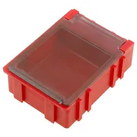 Bin Esd 41X37X15Mm Abs,Copolymer styrene red,transparent  Smdboxn311661Ls
