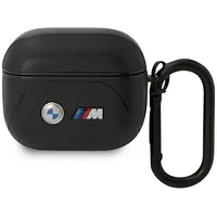 Bmw Bma322Pvtk Airpods 3 gen cover czarny black Leather Curved Line  3666339089559