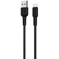 Borofone Cable Bx30 Silicone - Usb to Micro 2,4A 1 metre black Kabav1429  6931474706898