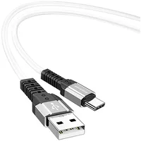 Borofone Cable Bx64 Special Silicone - Usb to Type C 3A 1 metre white Kabav1131  6974443381535