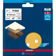 C470 smilšpapīrs 125 mm G400, 5 gab  2608900811 4059952541495
