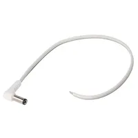 Cable 2X0.5Mm2 wires,DC 5,5/2,5 plug angled white 3M  Dc.cab.2701.0300