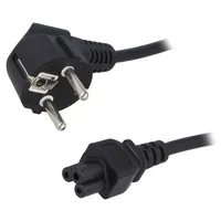 Cable 3X0.75Mm2 Cee 7/7 E/F plug angled,IEC C5 female 1.2M  Qoltec-27084 27084