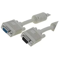 Cable D-Sub 15Pin Hd socket,D-Sub plug grey 1.8M  Ak-310203-018-E