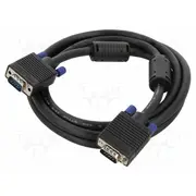 Cable D-Sub 15Pin plug,both sides 2M black 28Awg  Delock-82557 82557