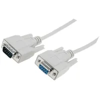 Cable D-Sub 9Pin socket,D-Sub plug 5M grey  Ak-610203-050-E