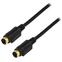 Cable Din mini 4Pin plug,both sides 2M Plating gold-plated  Cable-465/2.0 50058